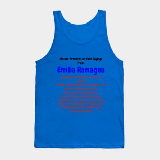 Italian Proverbs or Folk Sayings from Emilia Romagna Tank Top